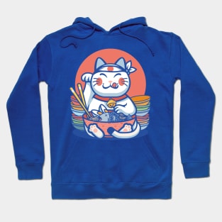 Good luck cat ramen Hoodie